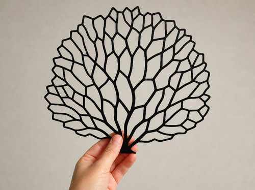 Sea fan coral wall art - wall, black