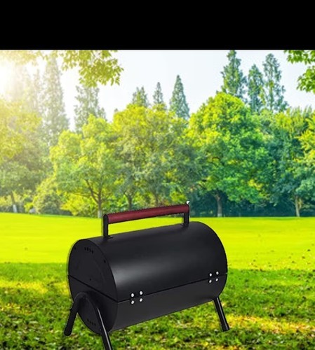 Portable barrel bbq grill dual - bbq,
