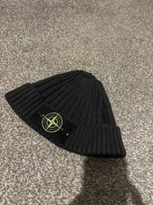 Stone Island Badge Beanie Grey