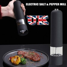 New Electric Salt and Pepper Grinder Shaker Mills Adjustable Coarseness