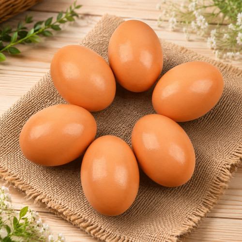 Fake nest eggs wooden brown - eggs,