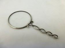 Antique C 1900 Chester Sterling Silver Quizzing / Magnifying Glass By W&R