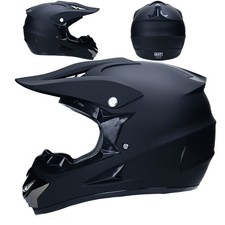 UIGJIOG Motorcross Helmet Matt Black,Full Face Off Road Crash Helmet with D.O.T