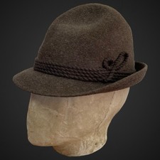 VTG Men’s Hat Fedora Trilby UK 7 EU 57 US 7 1/8 Felt Bavarian Oktoberfest Alpine