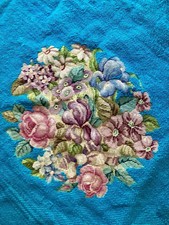 Vtg Lg Needlepoint Tapestry