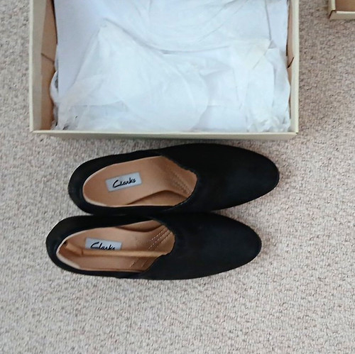 Clarks womens black leather - womens,