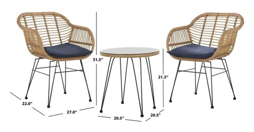 Safavieh alton 3pc lounge set - 3pc,