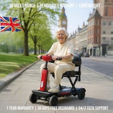 Folding Mobility Scooter With Removable Li-ion Lithium Battery Boot Travel NEW