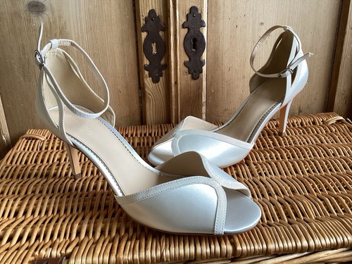 Monsoon ivory satin open toe - monsoon,