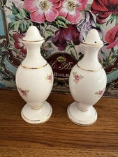 Vintage Albany ditsy Pink Rose bone china cruet Salt And Pepper Shaker