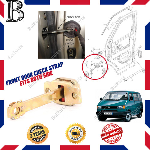 Front door hinge stopper - front,