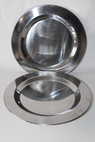 Stainless steel silver charger - silver,