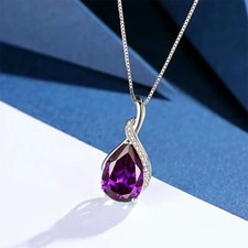 Crystal amethyst pendant - crystal,