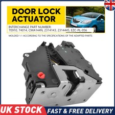 Left Rear Door Lock Mechanism Black For 2010-2017 Vauxhall Meriva B 13432376 UK