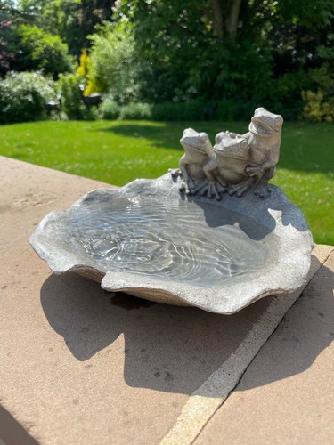 Resin frog leaf - bowl, bird