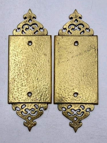 Vintage door push plates - door, old