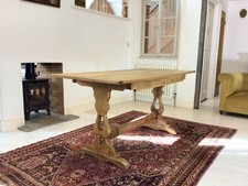 Vintage Oak Top Refectory Dining Table