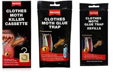 Rentokil Clothes Moth Killer Hanging Cassette Units, Glue Trap, Trap refills