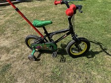 Apollo Jungle Pals Kids Bike 12" Wheels, Stabilisers, Walking Handle