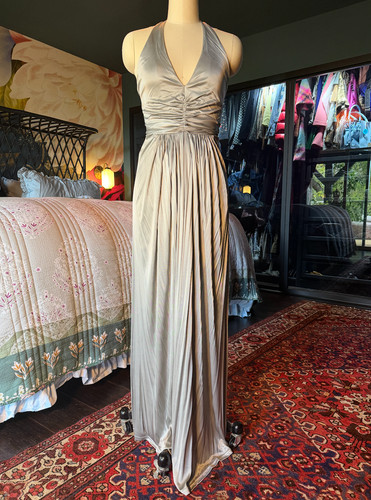 Fendi halter neck ruched gown - neck,