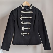 Atmosphere Black Parade Military Jacket Coat Size 8