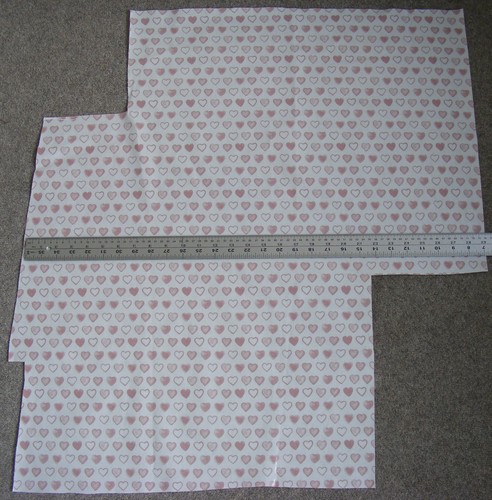 White pink hearts - hearts, oilcloth