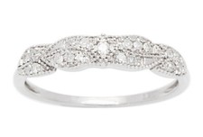 10k White Gold 1/6ct Vintage