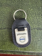 Vintage Johnsons Volvo Car Keyring Keychain Collectable Leather