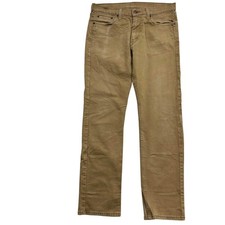 Levis 513 Jeans W32 L31 Mens Tan Slim Straight Fit Stretch Denim