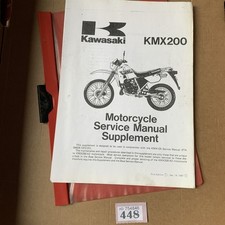 USED  KAWASAKI SERVICE MANUAL Supplement KMX200 1987/88