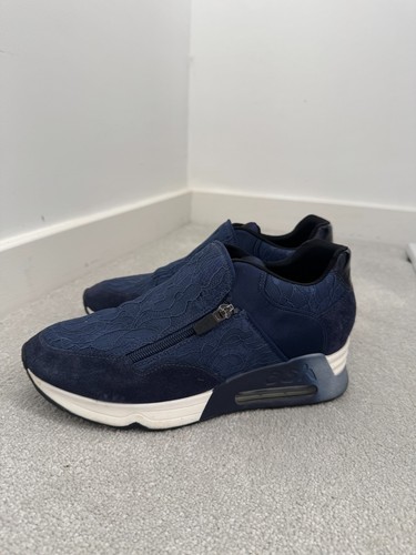 Ash navy blue zip trainers - ash,
