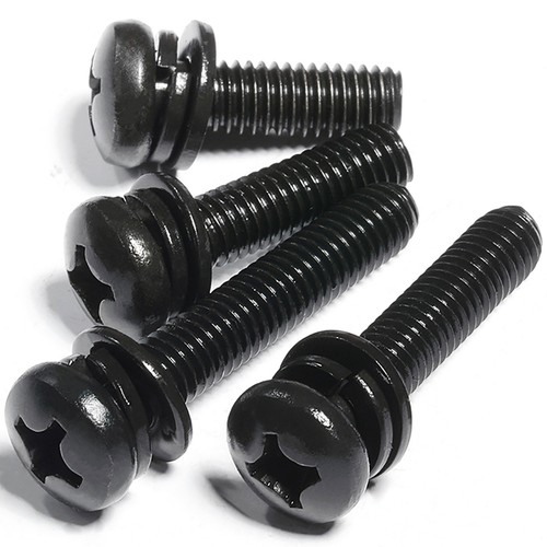Black nylon plastic phillips - black,