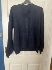 Navy Drop Back Cardigan With