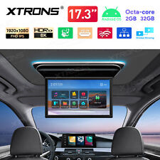 17.3" Car Roof TV Video Flip Down Overhead Monitor IPS Screen WiFi HDMI 1080P UK