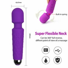 NEW Wand-Handheld-Massager-Vibrating-Massage-Full-Body-Speed-Women-Multi Speed