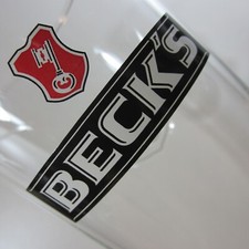 Beer glass becks - tall, square