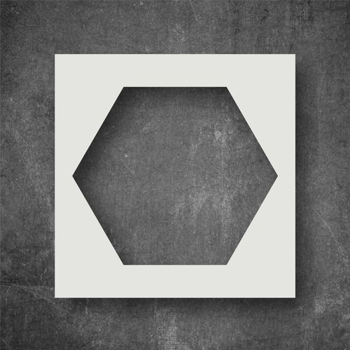 Hexagon stencil for wall art - wall,
