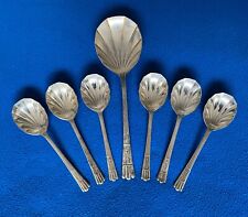 Yeoman Plate Fruit Salad Spoon Set EPNS Made in England Pattern no: Rd 859116