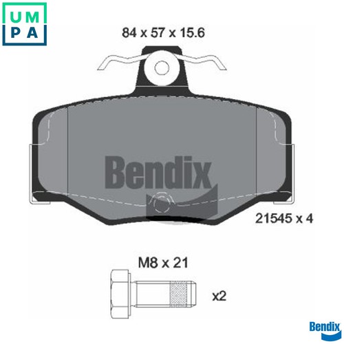 Brake pad set - pad,