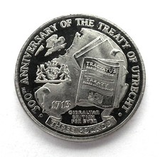 GIBRALTAR 3 POUNDS 2013 300th