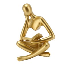 °Thinker Reading Statue Resin