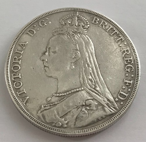1889 silver crown coin - silver, queen