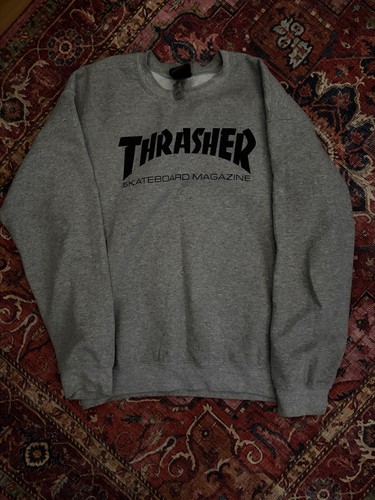 Thrasher grey sweatshirt size - thrasher,