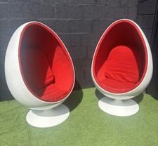 Henrik Thor Larsen OVALIA Egg Chair Modern Classic Retro Vintage 1970s PAIR