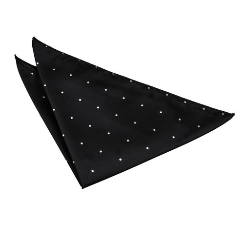 Black pocket square - black,