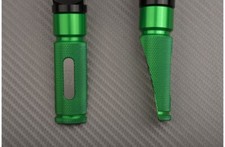 Green-Titanium Pair of Front Foot Rests 77mm DUCATI MONSTER 1200 M1200 2014-2017