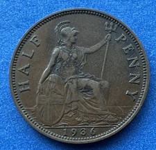 1936 KING GEORGE V HALF PENNY COIN 89TH BIRTHDAY / ANNIVERSARY