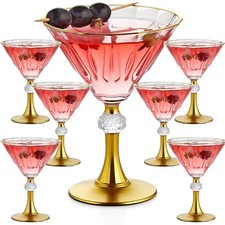 Gold Rim Crystal Martini