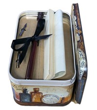 Vintage Tin With Writing Set