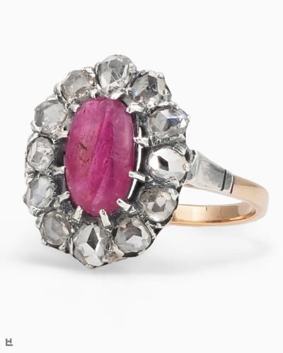 Victorian ruby cabochon - victorian,